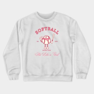 Preppy Softball Social Club Crewneck Sweatshirt